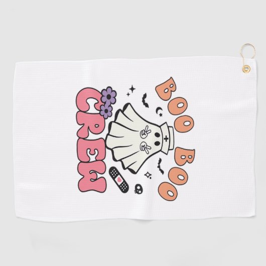 Boo Boo Crew Nurse Halloween Ghost Funny Classic T Golfhanddoek (Horizontaal)