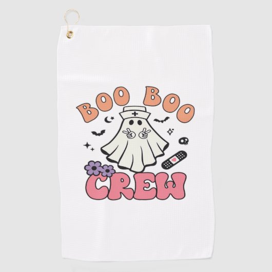 Boo Boo Crew Nurse Halloween Ghost Funny Classic T Golfhanddoek (Voorkant)