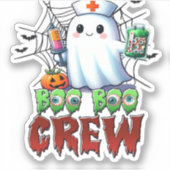 Boo Boo Crew Nurse Halloween Ghost Funny Classic T Sticker (Voorkant)
