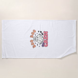 Boo Boo Crew Nurse Halloween Ghost Funny Classic T Strandlaken