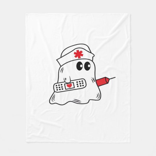 Boo Boo Crew Nurse Halloween Ghost Funny Oversized Fleece Deken (Voorkant)