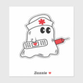 Boo Boo Crew Nurse Halloween Ghost Funny Oversized Sticker (Vel)