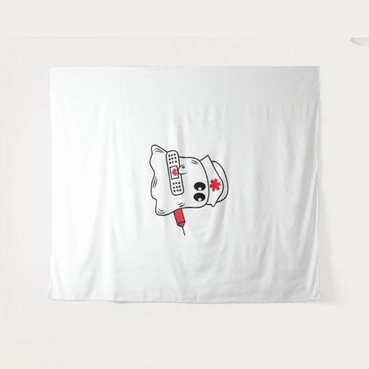 Boo Boo Crew Nurse Halloween Ghost Funny Oversized Wandkleed (Voorkant (horizontaal))