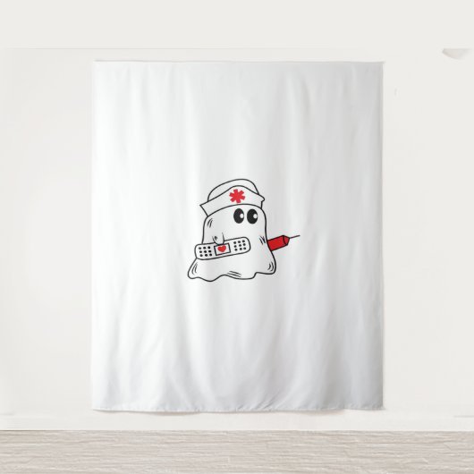 Boo Boo Crew Nurse Halloween Ghost Funny Oversized Wandkleed (Voorkant)