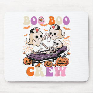 Boo Boo Crew Nurse Halloween Ghost Skeleton Nurses Muismat