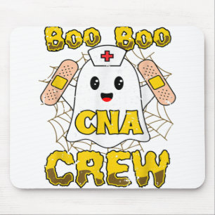 Boo Boo Crew Nurse Halloween Nurses Ghost Muismat