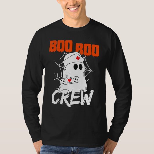 Boo Boo Crew Nurse Scary Halloween Costume Ghost T-shirt (Voorkant)