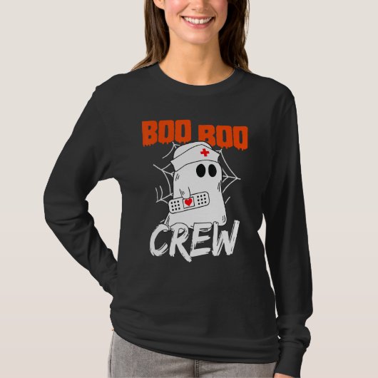 Boo Boo Crew Nurse Scary Halloween Costume Ghost T-shirt (Voorkant)