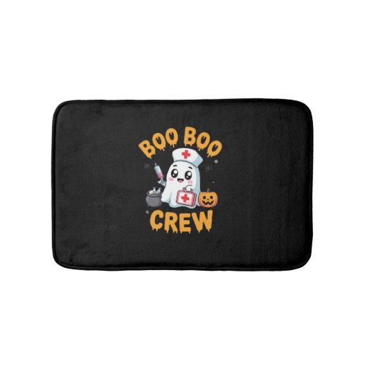 Boo Boo Crew Nurse Schattige Ghost Halloween Nursi Badmat (Voorkant)