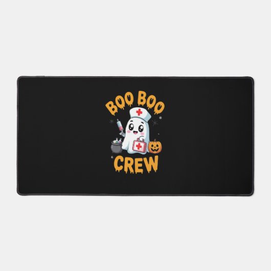 Boo Boo Crew Nurse Schattige Ghost Halloween Nursi Bureaumat (Voorkant)