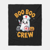 Boo Boo Crew Nurse Schattige Ghost Halloween Nursi Fleece Deken (Voorkant)