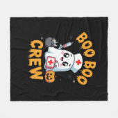 Boo Boo Crew Nurse Schattige Ghost Halloween Nursi Fleece Deken (Voorkant (Horizontaal))