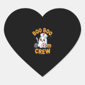 Boo Boo Crew Nurse Schattige Ghost Halloween Nursi Hart Sticker (Voorkant)
