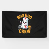 Boo Boo Crew Nurse Schattige Ghost Halloween Nursi Spandoek (Horizontaal)