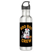 Boo Boo Crew Nurse Schattige Ghost Halloween Nursi Waterfles (Voorkant)