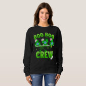 Boo Boo Crew Nurse St Patrick S Day Shamrock Face Trui (Voorkant volledig)