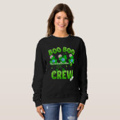 Boo Boo Crew Nurse St Patrick S Day Shamrock Face Trui (Voorkant volledig)
