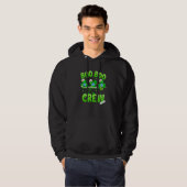 Boo Boo Crew Nurse St Patrick's Day Shamrock Face Hoodie (Voorkant volledig)