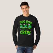 Boo Boo Crew Nurse St Patrick's Day Shamrock Face T-shirt (Voorkant volledig)