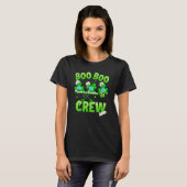 Boo Boo Crew Nurse St Patrick's Day Shamrock Face T-shirt (Voorkant volledig)