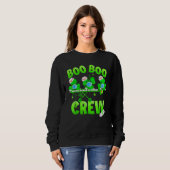 Boo Boo Crew Nurse St Patrick's Day Shamrock Face Trui (Voorkant volledig)