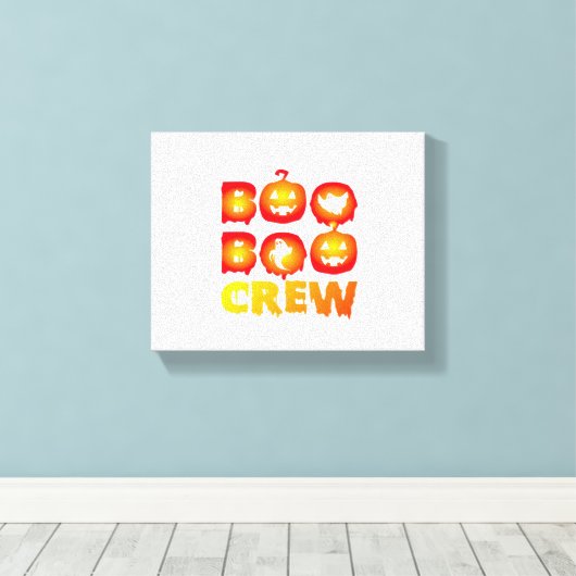 Boo Boo Crew Oversized T-shirt Canvas Afdruk (Insitu (Houten vloer))