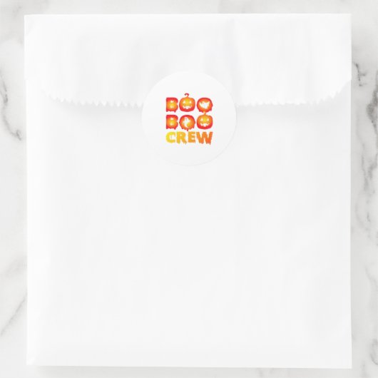 Boo Boo Crew Oversized T-shirt Ronde Sticker (Tas)