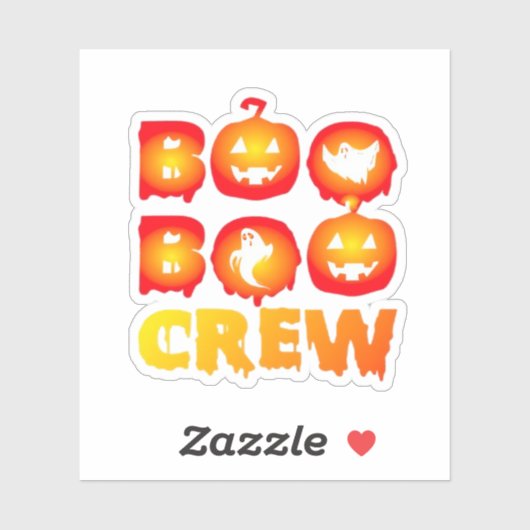 Boo Boo Crew Oversized T-shirt Sticker (Vel)
