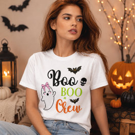 Boo Boo Crew Schattig Geest Halloween T-shirt