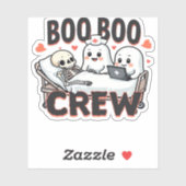 Boo Boo Crew Schattige Halloween Nurse Ghosts Esse Sticker (Vel)