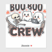 Boo Boo Crew Schattige Halloween Nurse Ghosts Esse Sticker (Vel)