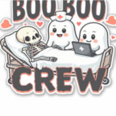 Boo Boo Crew Schattige Halloween Nurse Ghosts Esse Sticker (Voorkant)