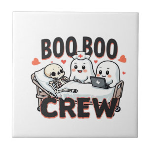 Boo Boo Crew Schattige Halloween-verpleegster Gees Tegeltje