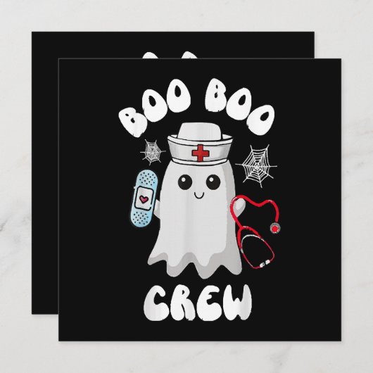Boo Boo Crew Schattige Nurse Ghost Funny Halloween (Voorkant / Achterkant)