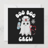 Boo Boo Crew Schattige Nurse Ghost Funny Halloween (Achterkant)