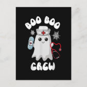 Boo Boo Crew Schattige Nurse Ghost Funny Halloween Briefkaart (Voorkant)