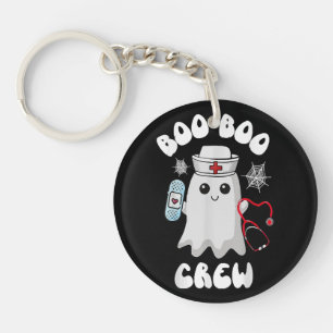 Boo Boo Crew Schattige Verpleegster Geest Grappig Sleutelhanger