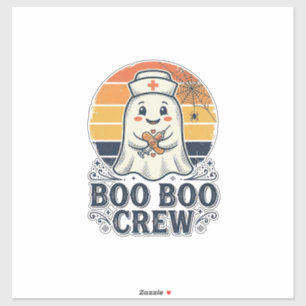 Boo Boo Crew Schattige Verpleegster Geest Hallowee Sticker
