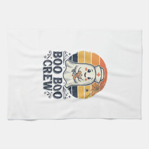 Boo Boo Crew Schattige Verpleegster Geest Hallowee Theedoek