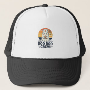 Boo Boo Crew Schattige Verpleegster Geest Hallowee Trucker Pet