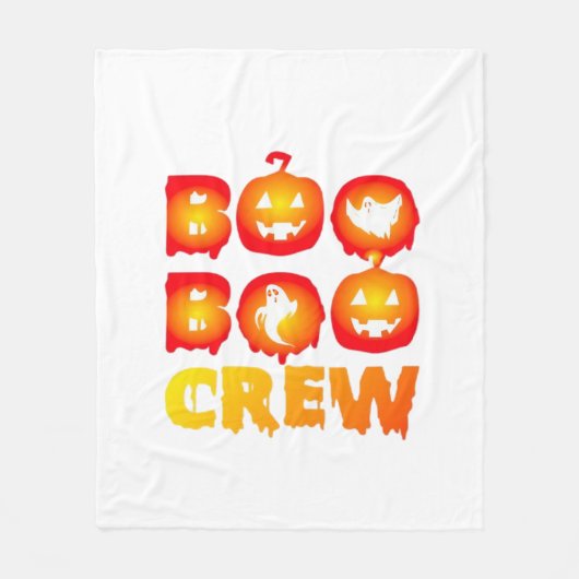 Boo Boo Crew Shirt - Funny Ghost Halloween Nurse Fleece Deken (Voorkant)