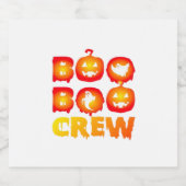 Boo Boo Crew Shirt - Funny Ghost Halloween Nurse Sparkling Wijnetiket (Enkel label)