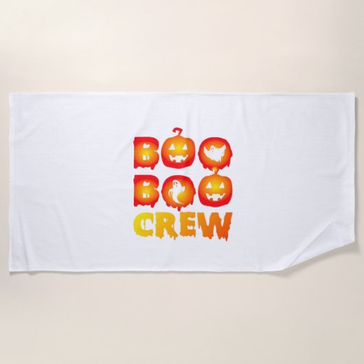 Boo Boo Crew Shirt - Funny Ghost Halloween Nurse Strandlaken (Voorkant)
