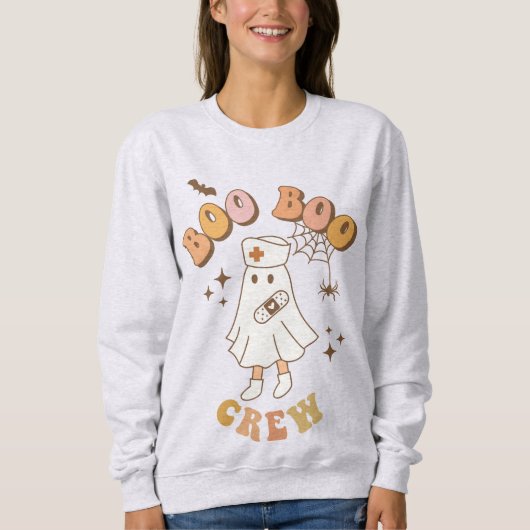 BOO BOO Crew Verpleegkundigen Halloween Sweatshirt (Voorkant)