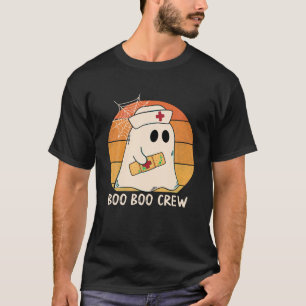 Boo Boo Crew Verpleegster Geest Retro Halloween Ko T-shirt