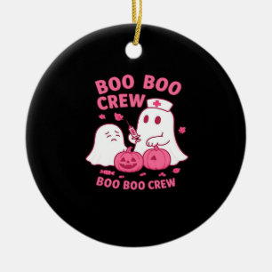 Boo Boo Crew Verpleegster Grappig Halloween Geest  Keramisch Ornament