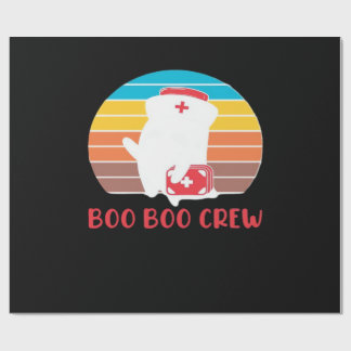 Boo Boo Crew Verpleegster Grappige Geest Halloween Cadeaupapier