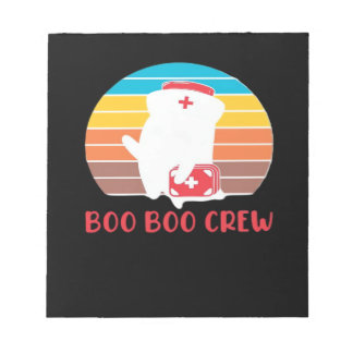 Boo Boo Crew Verpleegster Grappige Geest Halloween Notitieblok