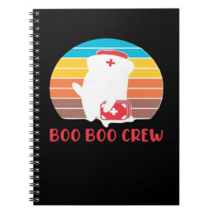 Boo Boo Crew Verpleegster Grappige Geest Halloween Notitieboek