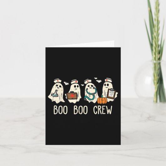 Boo Boo Crew Verpleegster Grappige Ghost Vrouwen H Kaart (Voorkant)